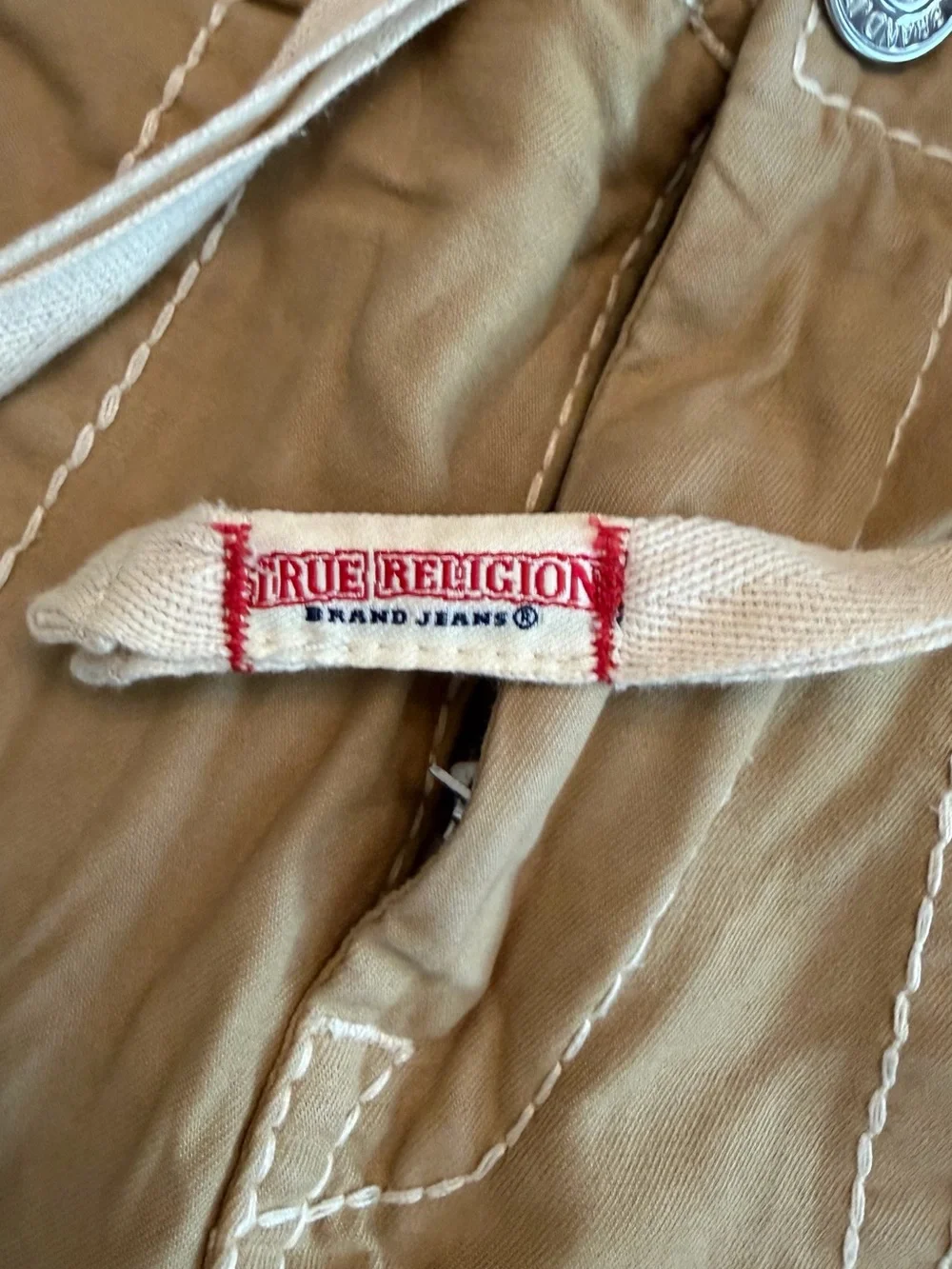 True Religion Men's Cargo Shorts in Khaki with Drawstring